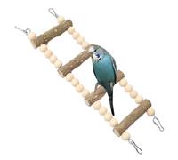 Bírd Cage Ladder Bridge - Wood 8x25cm | Wooden Parrot Swing Bridge Toy with Climbing Hanging Ring Chewing Use Bírd Toys Parakeet Toys Bird Cage Accessories | Small Pets