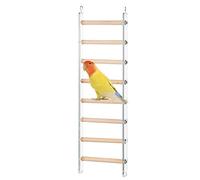 Bird Cage Ladder - Interior Climbing Gym Toy, Finches Training Ladder Equipment with Three Hundred Sixty Rotatable Hanging Hook | Avian Playground Accessory For Cockatiel Conure Parakeet Lovebirds