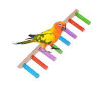 Bird Cage Ladder | Wooden Toys Bird Cage Swing - Multi-function Tool for Claw Sharpening Interactive Cage Accessories (Parakeets, Conures and Lovebirds)