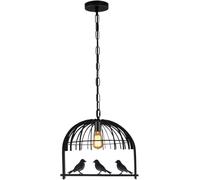 Bird Cage Lamp Shade Black Gothic Ceiling Light Pendant Metal Lampshade