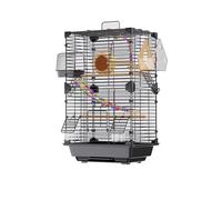 Bird Cage Large Bird Cage Ecological Home Villa Parrot Special Pet Supplies(Black)
