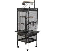 Bird Cage Large Exquisite In The Garden, Living Room Iron Grid Bird Aviary, Outdoor Parrot Pigeon Coop With Rolling Support