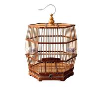 Bird Cage Large Handmade Birdcage Arc Shaped Hexagonal Cage with Hook Hangable Drawer Chassis