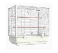 Bird Cage Luxury Parrot Bird Cage Landscape Cage Large Transparent Breeding Cage Parrot Cage(Milky white)