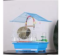 Bird Cage Metal Iron Bird Cage Portable Bird Carriers Small Ornamental House Birdcages For Small To Medium Birds Bird Nests Novel Design,Blue