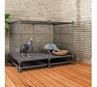 Bird Cage Metal Parakeet Cages With Removable Pull-out Tray Pigeon Training Cages For Parrot Cockatiel Lovebird Pigeon Chickens Ducks Geese And Other Poultry (Size : 75 * 39 * 49cm)