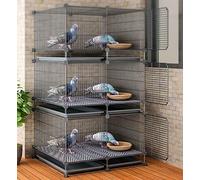 Bird Cage Metal Parakeet Cages With Removable Pull-out Tray Pigeon Training Cages For Parrot Cockatiel Lovebird Pigeon Chickens Ducks Geese And Other Poultry (Size : 75 * 39 * 139cm)