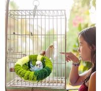 Bird Cage Nest - Coral Velvet Autumn Winter Warm Hammock | 17.5x8.5cm Thickened Plush Bed For Parrot Tiger-Skin Peony Small Bird Overwintering Nest 5.51x2.75in Metal 1pc