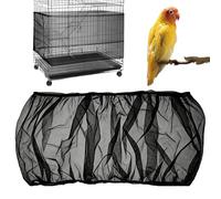 Bird Cage Netting - Dustproof Mesh Nylon Guard | Stretchy Bird Cage Net Cover - for Finch African Grey Cockatoo Cockatiel Budgerigar Macaw Indoor Outdoor Picnic