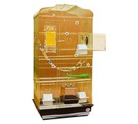 Bird Cage New Large Luxury Parrot Cage, Golden Peony Grackle Myna Breeding Pigeon Nest Box, Garden Bird Cage Villa, 5 Package Options(Gold-5)