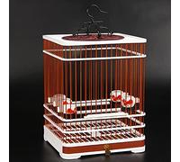 Bird Cage New Model Steel Shellfish Cage Embroidery Dianchin Jade Yellow Bird Accessories Bath Cage Spring Drawer Pet Supplies (B)