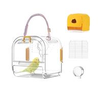 Bird Cage - Parakeet Habitat With Easy-Clean Pull Out Tray - Portable Bird Supplies Accessory Habitat For Cockatiels Budgies Lovebirds
