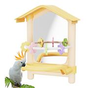 Bird Cage, Parakeet Toys, 6.46x5.91x8.15 inches, Double Purpose Play and Mirror, Promotes Natural Behavior, Pet Toys for Parakeets, Budgies, Finches, Chickens, Home