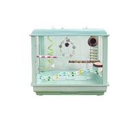 Bird Cage Parrot Bird Cage Acrylic Transparent Ecological Bird Cage Luxury Villa Cage Special Large Cage Pet House(Green)