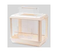 Bird Cage Parrot Bird Cage Acrylic Transparent Ecological Luxury Villa Special Large Flight Cage Stand(Off white)