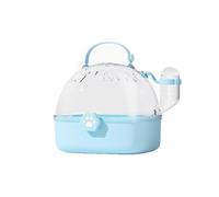 Bird Cage Parrot Bird Cage Outdoor Small Portable Acrylic Take-away Special Flight Cage Stand(Blue)