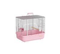 Bird Cage Parrot Bird Cage Portable for Going Out Stainless Steel Horizontal Wire Mesh Handheld(Pink)