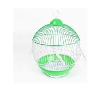 Bird cage Parrot Bird Cage Small Villa Metal Roof Ornamental Iron Breeding Pet Products(Green)