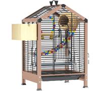 Bird Cage, Parrot Cage, Bird Cage Metal Pet Bird Flight Cages With Rolling Stand And Bottom Tray For Cockatiels Parakeets Lovebirds