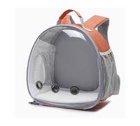 Bird Cage Parrot Outing Double Shoulder Breathable Bird Bag Transparent Backpack Cage Travel Flight Cage Stand(Orange)
