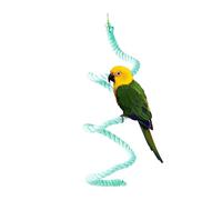 Bird Cage Perch, Bird Climbing Rope - Flexible Parrot Perch for Large Bird | Reusable Colourful Chewing Toy - Maikaw Cotton Ladder