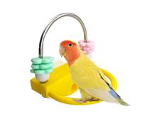 Bird Cage Perch - Climbing Toy for Parakeets | 3D Printing with Stainless Steel Build, Chewing Standing Accessory, Exercise Training Tool, Lovebird Avian Exploring Play, Compact 7 x 7.2 x 8.7 cm Size