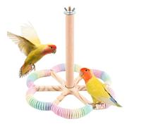 Bird Cage Perch - External Swivel Support | Interactive Perch for Small and Medium Birds in Cage, Ideal for Hummingbirds, Canaries and Inseparables