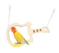 Bird Cage Perch, Interactive Guitar Toys, Natural Wood Perches Swing Birds - for Climbing Grinding Parrot Parrot Parrot Macaw Gabon Grey Canary Lovebird Cockatoo
