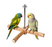 Bird Cage Perch Natural Wooden Rotating Playground