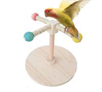 Bird Cage Perch | Rotating Cage Perch Stand - Foraging Rotating Interactive Wooden Chewer For Conure Canary Lovebird Pet Pigeon Parakeet Cockatiel