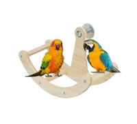 Bird Cage Perch, Rotating Toy Bird Wooden Perch, Interactive Play Pole for Pets Such as Canary, Lovebird, , Conure, Parakeet, Home