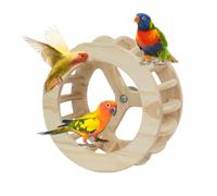 Bird Cage Perch, Rotating Wooden Seat for Cage, Interactive Play Bar for Pets such as Canary, Lovebird, Conure, Parakeet, Home