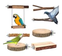 Bird Cage Perch | Wooden Bird Resting Stand Set | Non-Slip Cockatiel Perch | for Parakeet Cockatiel Conure Cockatoo Lovebird Canary Finch