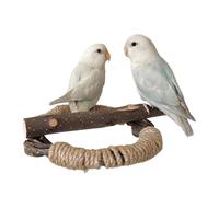 Bird Cage Perches - Wooden Parrot Stand Enrichment Cockatiel Toys | Pet Bird Cage Branch with Rope, Climbing Standing Accessories for Budgies Parakeet Lovebirds