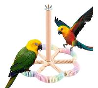 Bird Cage Porch - Bird Natural Wood Fish | Adjustable Punch, Bird Plate, Bird Tiles, Perch for Multi-Tiered Birds for Small Medium Birds Col