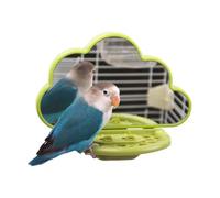 Bird Cage Porme - Parakeet with Mirror and Toys | Cockatiel Cage Perspal with Feeding Cup | for Interactive Birds for Parakeet, Conure and Piccion