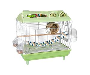 Bird Cage - Portable Bird Cage, Parrot House | With Wooden Perch, Easy Clean Structure | Indoor Cockatiel House, Lovebirds, Finches, Macaws, Conure, Concept