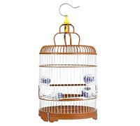 Bird Cage Portable Bird Cage Plastic Round Bird Carriers With Hooks Hangable Home Birdcages For Small Birds Birdcage Novel Design,Brownset