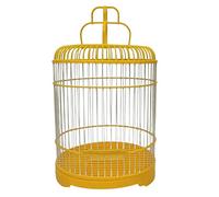 Bird Cage Portable Bird Cage Plastic Round Bird Carriers With Hooks Hangable Home Birdcages For Small Birds Birdcage Novel Design,Yellow