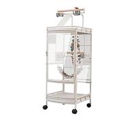 Bird Cage Practical Bird Cage Double Layer Bird House Outdoor Plastic Large Bird Cage Cockatoo Canary Parrot Macaw Cage With 4 Casters Flight Cage