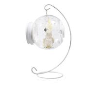 Bird Cage, Round , Round Acrylic Bird Bait Box | Portable Small Pet Cage Classic Bird Carrier Crystal Palace for Birds Wedding Party Decoration