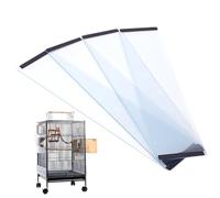 Bird Cage Seed Catcher Guard 4Pcs Anti-Scatter Mess-free Bird Seed Catcher Transparent PVC Cage for Parrot, Parakeet, Macaw