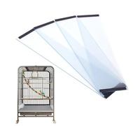 Bird Cage Seed Catcher Guard, 4Pcs Transparent PVC Bird Cage Seed Catcher, Bird Cage Food Catcher Birdcage Cover, Clear Parakeet Cage Accessories Squirrel Baffle for Parrot Parakeet Macaw Cages