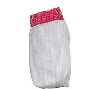 Bird Cage Seed Catcher Pocket Style Nylon Mesh Stretchy Cover, for cage birds canaries parakeets, Medium Large Extra-Large, 6 colors red blue green yellow pink purple (red, large)
