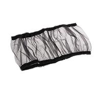 Bird Cage Seed Catcher Seeds Guard Parrot Nylon Mesh Net Cover Stretchy Shell Skirt Traps Cage Basket Soft Airy (Black)