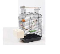 Bird Cage Semicircular Parakeet Cage Metal Tiger Skin Monk ling Cage Hanging Cage Fashionable For Parakeet Canary Love Bird Pet Supplies