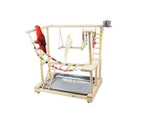 Bird Cage Small and Medium Parrot Playground Shelf Xuanfeng Little Sun Wood Training Station Stand Floor Bird Shelf Toy Home Birdcages (Color : A)