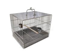 Bird Cage Square Stainless Steel Bird Cage Parrot Cage With Bath Bird Out Of The Carrying Case One-Piece Welding Pet Cages Pet Supplies
