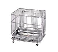 Bird Cage Stainless Steel Bird Cage Bath Metal Disassembly Aviary Pet Accessories Pet Supplies (L)