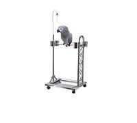 Bird Cage Stainless Steel Parrot Rack Bird Supplies Telescopic Parrot Rack Suitable For Large And Medium-Sized Birds Macaw Canary Love Bird Pet Supplies (Onecolor S)